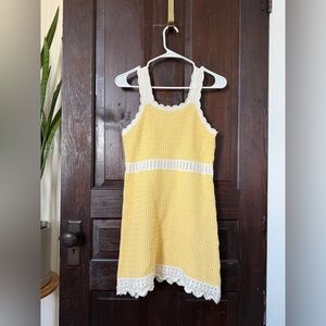 Primark Sunny Yellow and White Knit Dress